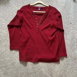 Old Navy Deep Red Maternity/Nursing Top